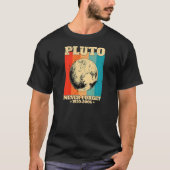 Womens Never Forget Pluto Retro  Space Science Tシャツ (正面)