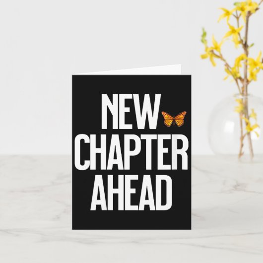 Women's New Chapter Ahead Monarch Butterfly New Be カード (黄色い花)