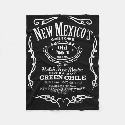 Womens New Mexico's Old No. 1 Hatch Green Chile No フリースブランケット (正面)