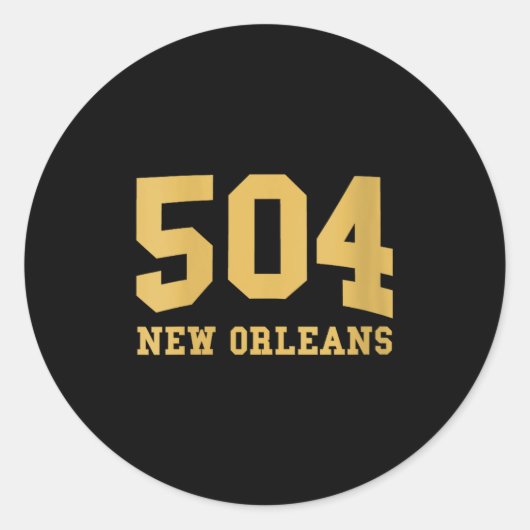 Womens New Orleans Area Code 504 - Hometown Pride ラウンドシール (正面)