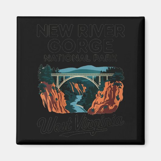 Womens New River Gorge West Virginia National Park マグネット (正面)