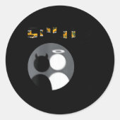 Womens New Split Ity Cool Angel Devil V-neck  ラウンドシール (正面)