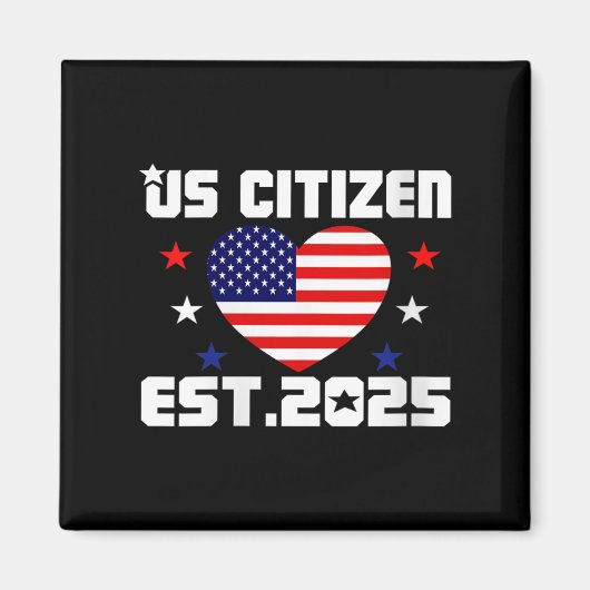 Womens New Us Citizen Est 2025 American Immigrant  マグネット (正面)