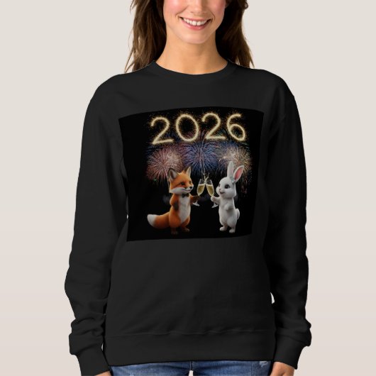 Women's new year celebration Sweat Shirt AI Used スウェットシャツ (正面)