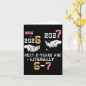 Womens New Years Eve 67 Funny Boys Kids Party 6 7  カード (黄色い花)