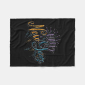 Womens New Years Eve Celebration Confetti Firework フリースブランケット (正面(横))