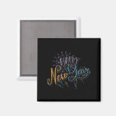 Womens New Years Eve Celebration Confetti Firework マグネット (正面/裏面)