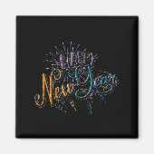Womens New Years Eve Celebration Confetti Firework マグネット (正面)