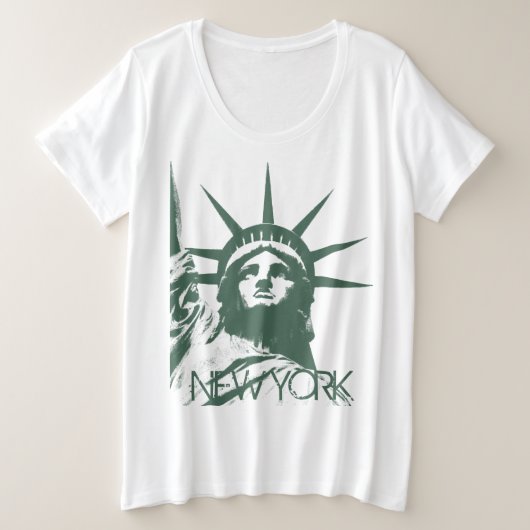 Women's New York Shirt Plus Size NYC Shirts プラスサイズTシャツ (デザイン正面)