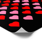 Women's Nk And Red Hearts Lovers Funny Valentine’s ポスター (角)