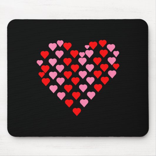 Women's Nk And Red Hearts Lovers Funny Valentine’s マウスパッド (正面)