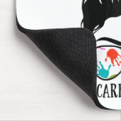 Womens Nn Daycare Teacher Life Messy Bun Mom Woman マウスパッド (コーナー)