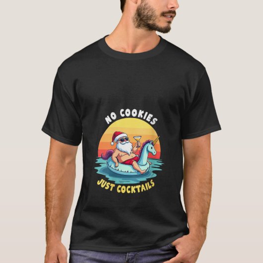 Womens No Cookies Just Cocktails Santa Beach Trip  Tシャツ (正面)