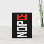 Womens No Kings Protest Sign Vertical Nope V-neck  カード (正面)