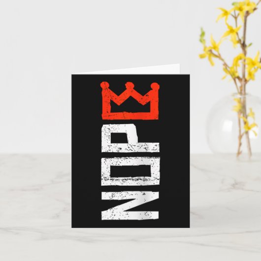 Womens No Kings Protest Sign Vertical Nope V-neck  カード (黄色い花)