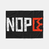 Womens No Kings Protest Sign Vertical Nope V-neck フリースブランケット (正面(横))