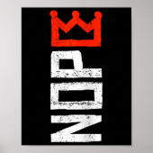 Womens No Kings Protest Sign Vertical Nope V-neck ポスター (正面)