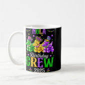Womens Nola Birthday Crew 2025 New Orleans Mardi G コーヒーマグカップ (左)