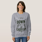 WOMEN'S NOW I'M UP CHEER UP LONG PULLOVER HOODIE  スウェットシャツ (正面フル)