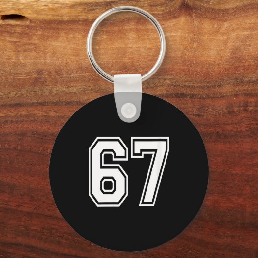 Womens Number 67 Numbered Uniform Srts Jersey Team キーホルダー (正面)
