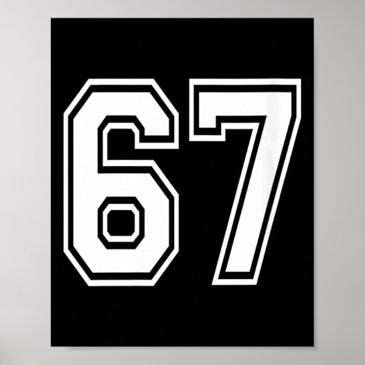 Womens Number 67 Numbered Uniform Srts Jersey Team ポスター (正面)