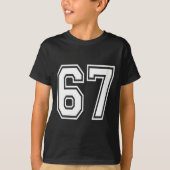 Womens Number 67 Numbered Uniform Srts Jersey Team Tシャツ (正面)