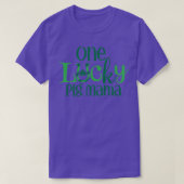 Womens One Lucky Pig Mama Shamrock Leaf St Patrick Tシャツ (デザイン正面)