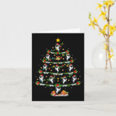 Womens Orca Christmas Tree Lights Funny Sea Animal カード (黄色い花)