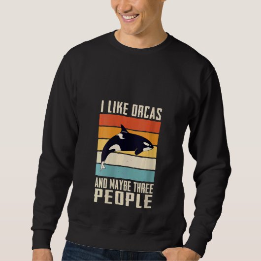 Womens Orca Killer Whale Ocean V Neck スウェットシャツ (正面)