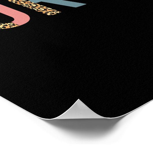 Womens Orthopedic Nurse Nursing Leopard Cheetah ポスター (角)