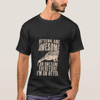 Womens Otter Are Awesome V Neck Tシャツ