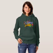 WOMEN'S PAINT SPLASH LESSONS LEARN PULLOVER HOODIE パーカ (正面フル)