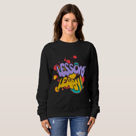 WOMEN'S PAINT SPLASH LESSONS LEARN SWEATSHIRT スウェットシャツ (正面フル)