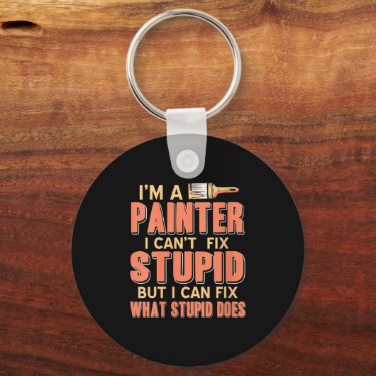 Womens Painter Fixes What Others Mess Up With Prid キーホルダー (正面)