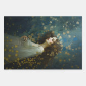 Women's paintings with gold accents decoupage ラッピングペーパーシート (正面3)