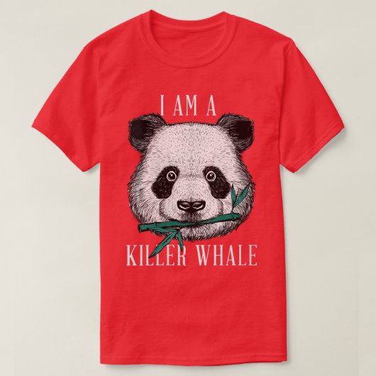 Womens Panda Bear Orca Whale - Parody Killer Whale Tシャツ (デザイン正面)