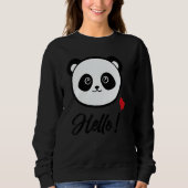 Womens  Panda 'hello' スウェットシャツ (正面)