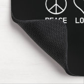 Womens Peace Love Workout Motivational Fitness Say マウスパッド (コーナー)