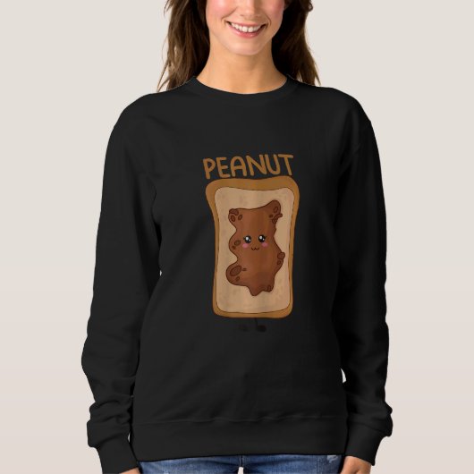 Womens Peanut Butter And Jelly Best Friend Matchin スウェットシャツ (正面)