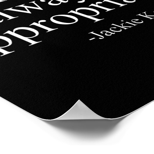 Womens Pearls Are Always Appropriate Jackie Kenned ポスター (角)