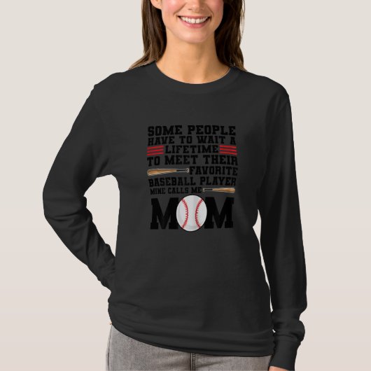 Womens People wait lifetime meet baseball Baseball Tシャツ (正面)