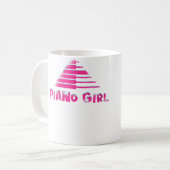 Womens Piano Girl Designs For Piano Players コーヒーマグカップ (正面左)