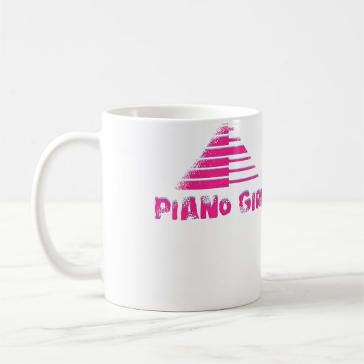 Womens Piano Girl Designs For Piano Players コーヒーマグカップ (左)