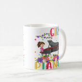 Womens Piano Music Lover Just A Girl Who Loves Pia コーヒーマグカップ (正面右)