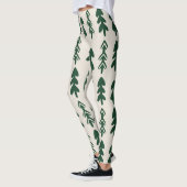 Women's Pine Trees Pattern Fashion Leggings レギンス (左)