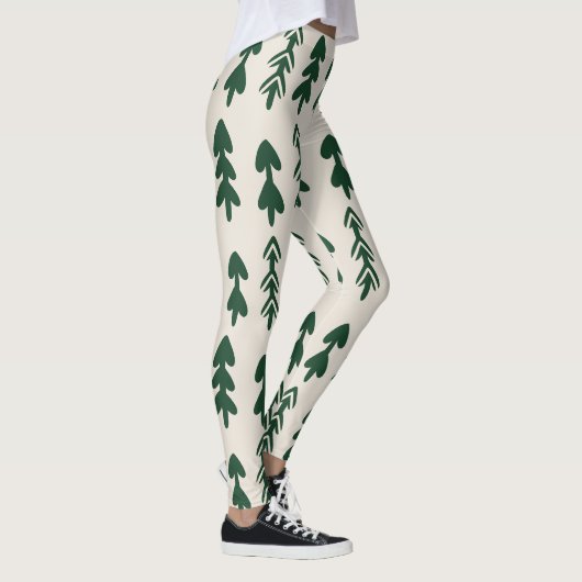 Women's Pine Trees Pattern Fashion Leggings レギンス (右)