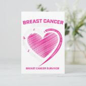 Womens Pink Breast Cancer Survivor Gifts Women Mom 出欠カード (スタンド正面)