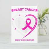 Womens Pink Breast Cancer Survivor Gifts Women Mom 案内状 (スタンド正面)