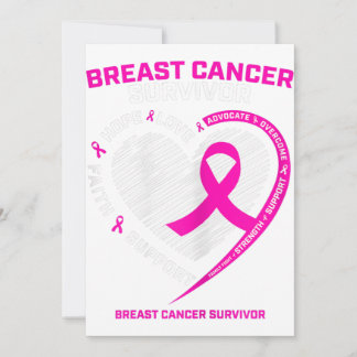 Womens Pink Breast Cancer Survivor Gifts Women Mom 案内状