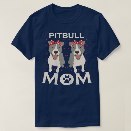 Womens Pitbull Mom - Funny Pit Bull Dog T-Shirt Co Tシャツ (デザイン正面)